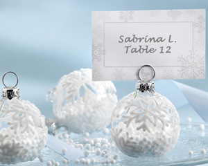 Snowflake Water Globe Card Holder