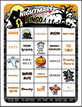 Nightmare Halloween Bingo 