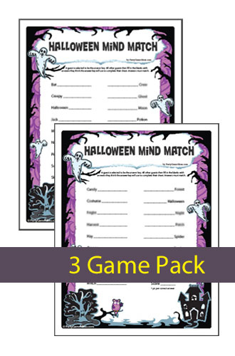Halloween Mind Match - Printable Halloween Party Game