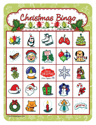 Christmas Bingo - Printable Bingo Games 12, 25, 40 Cards