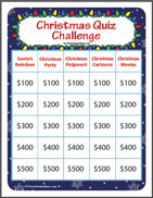 Christmas Quiz Challenge - Jeopardy Style Game