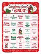 Christmas Carol Bingo Games