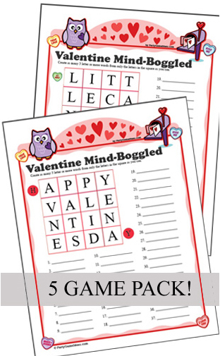 Valentine Mind Boggled Games - 5 Pack