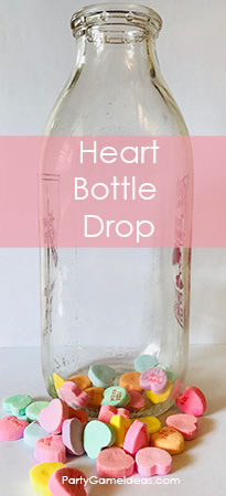 Candy Heart Bottle Drop - Kid's Valentines Day Game