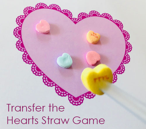 Valentine's Transfer the Hearts Straw Game - Kids Party Games