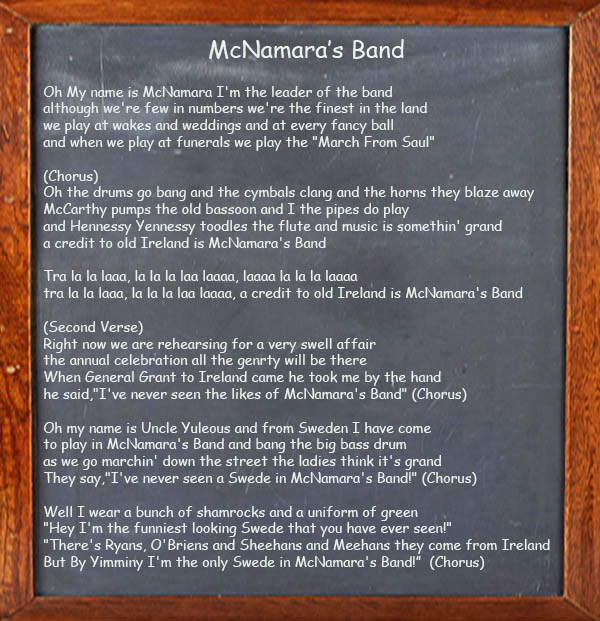McNamara's Band - Song Lyrics