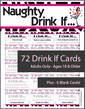 Printable Naughty Drink If Game - Dirty Girls Night Game