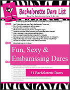 Bachelorette Dares Checklist - I Dare You Game