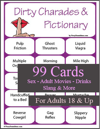 99 Dirty Charades and Pictionary Cards - Printable Game