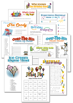 printable kids games birthday party games
