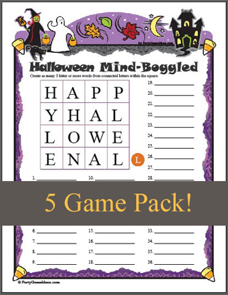 Halloween Mind Boggled 5 Game Pack