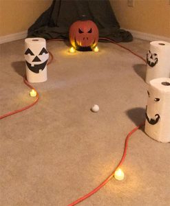 Pumpkin Golf Obstacles - In the way or on the side, get creative. 