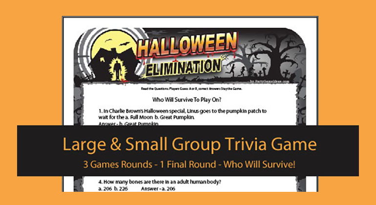 Halloween Elimination Trivia Game