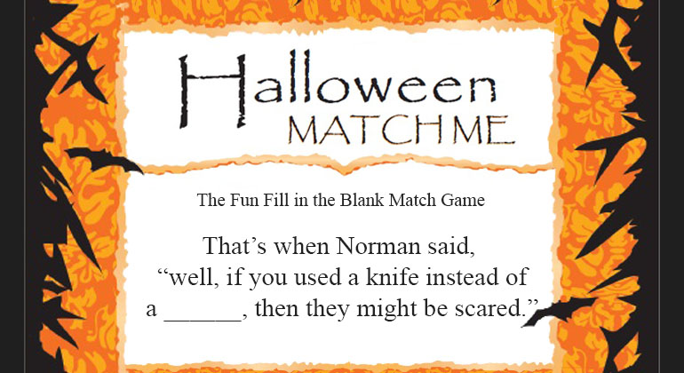 Halloween Match Me - Printable Adult Halloween Party Game