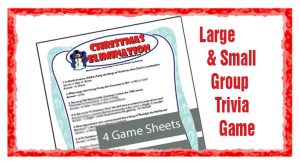 Christmas Elimination Trivia Party Game for Large and Small Groups
