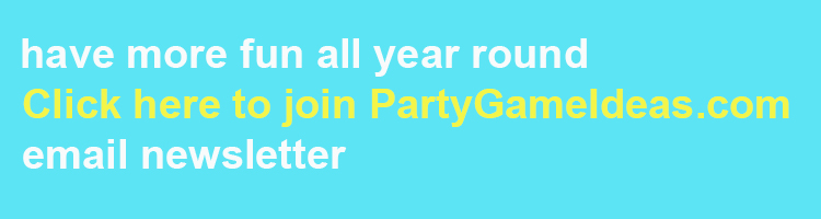 Party Game Ideas Email Sign Up Newsletter