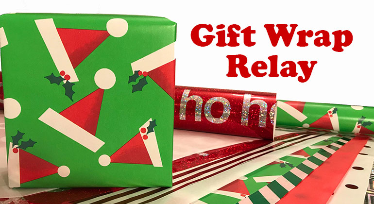 Holiday Gift Wrap Relay