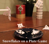 Snowflakes on a Plate - Kids Christmas Party Game