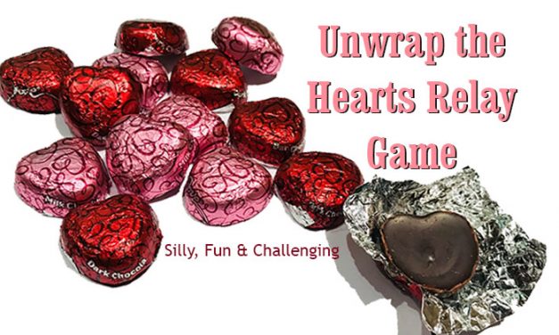 Valentines Unwrap the Heart Relay Game