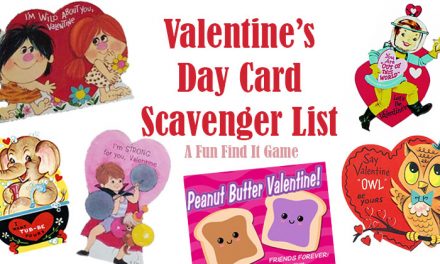 Valentines Day Card Scavenger List