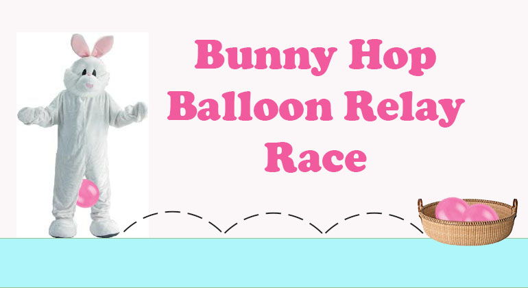 Bunny Hop Balloon Relay Race