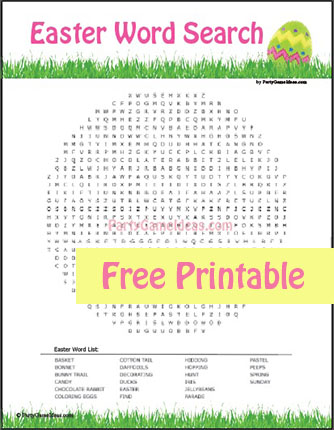 Free Easter Word Search
