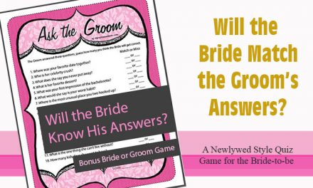 Ask the Groom Bridal Shower Game