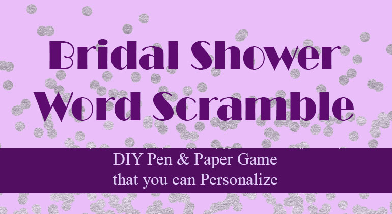 Bridal Shower Word Scramble