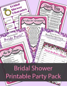 Bridal Shower Printable Party Pack