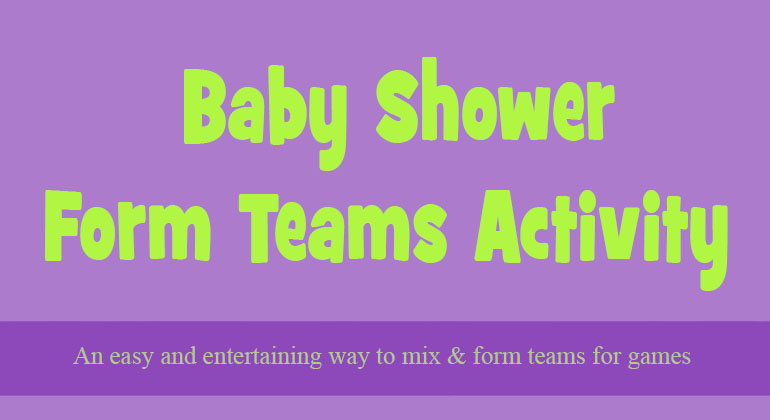 Baby Shower Team Picker Activity