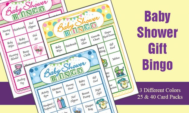 Baby Shower Bingo Cards – Gift Bingo