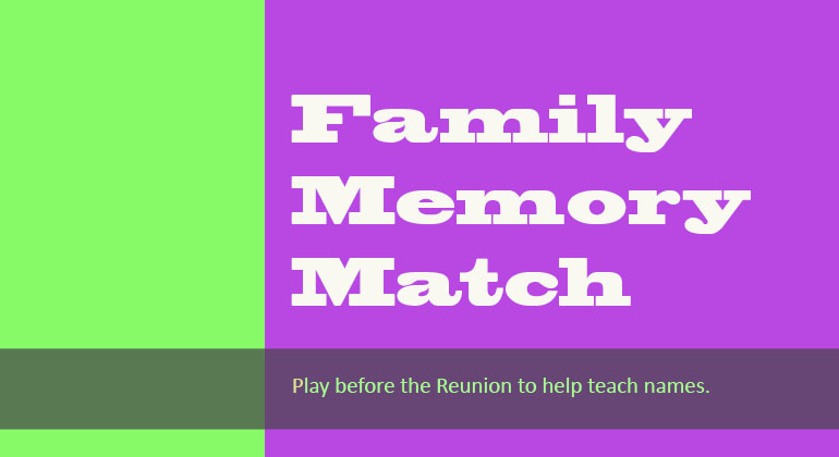 Family Memory Match