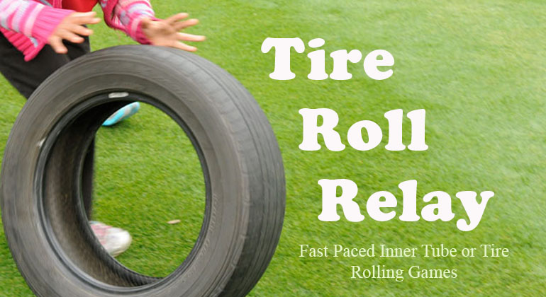 Tire Roll Relay Race
