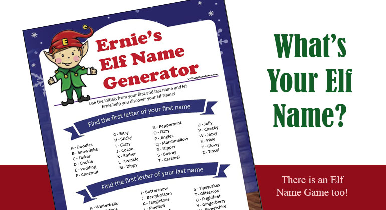 Elf Name Generator Free Printable