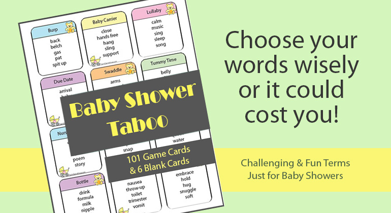 Baby Shower Taboo Cards
