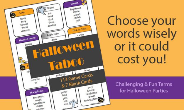 Halloween Taboo Game Cards