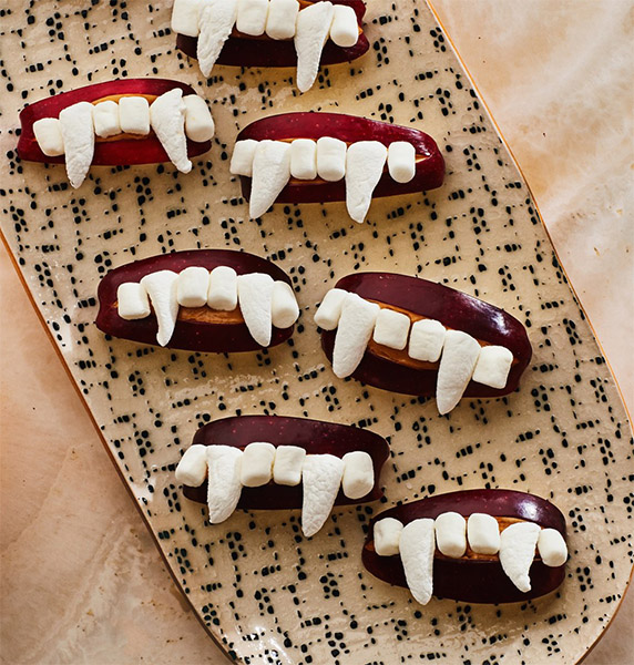Vampire Teeth Halloween Snacks
