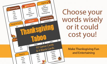 Thanksgiving Taboo Game Cards