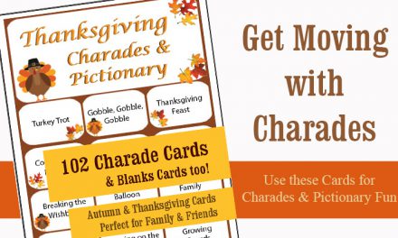 Thanksgiving Charades 102 Game Cards