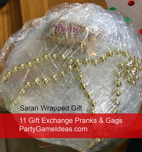 Saran Wrap Funny Gift Exchange Pranks