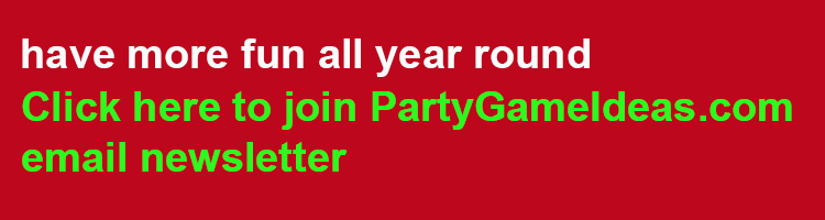 Party Game Ideas Newsletter - Christmas Sign Up