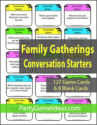 Conversation Starters Family Gatherings Table Topics