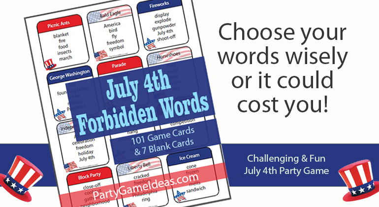 July 4th Forbidden Words Taboo Like Game