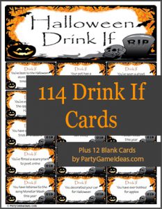 Halloween Drink If Game Cards
