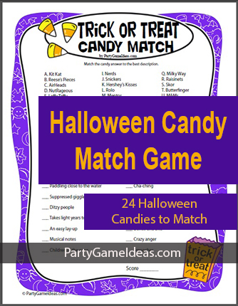 Halloween Candy Trivia Game