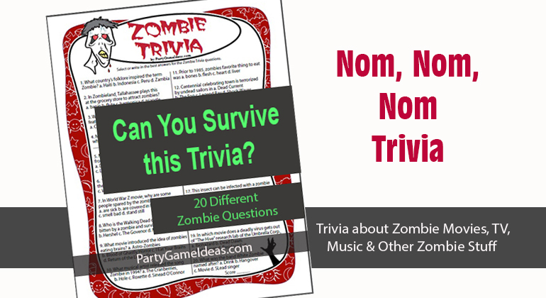 Zombie Trivia Game