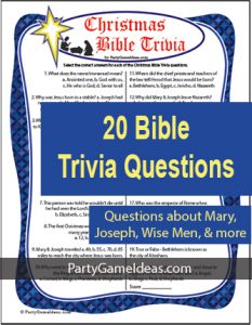 Christmas Bible Trivia Game