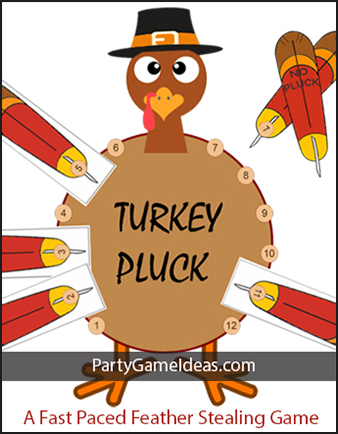 Thanksgiving Turkey Pluck Game - Printable Thanksgiving Game