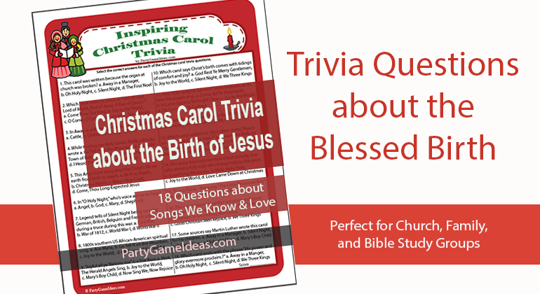 Christmas Carol Bible Trivia Game