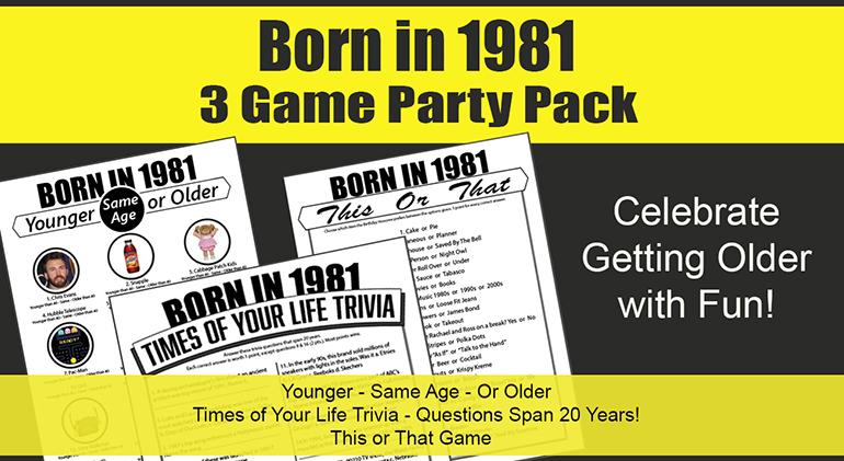 Born in 1981 Birthday Party Games